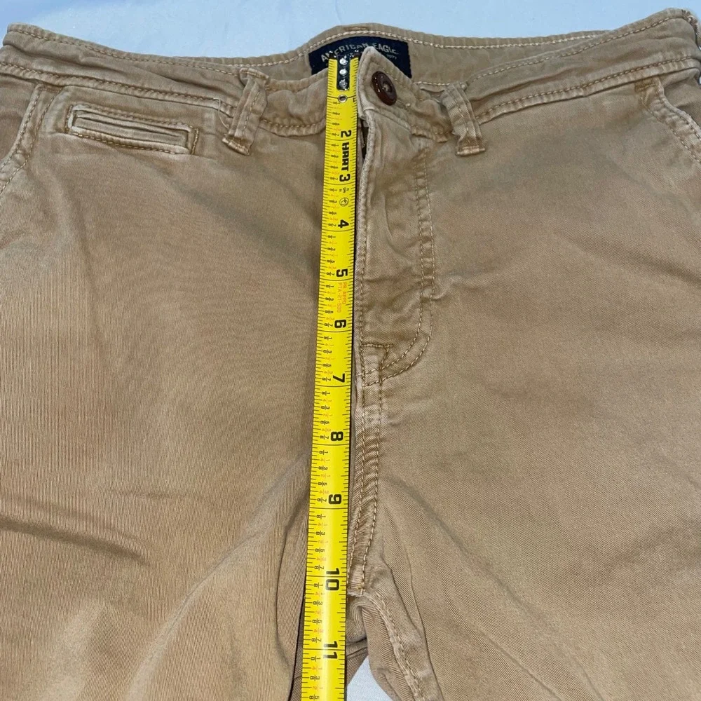 American Eagle Extreme Flex Classic Khaki Chino Shorts Mens 30 Tan Brown